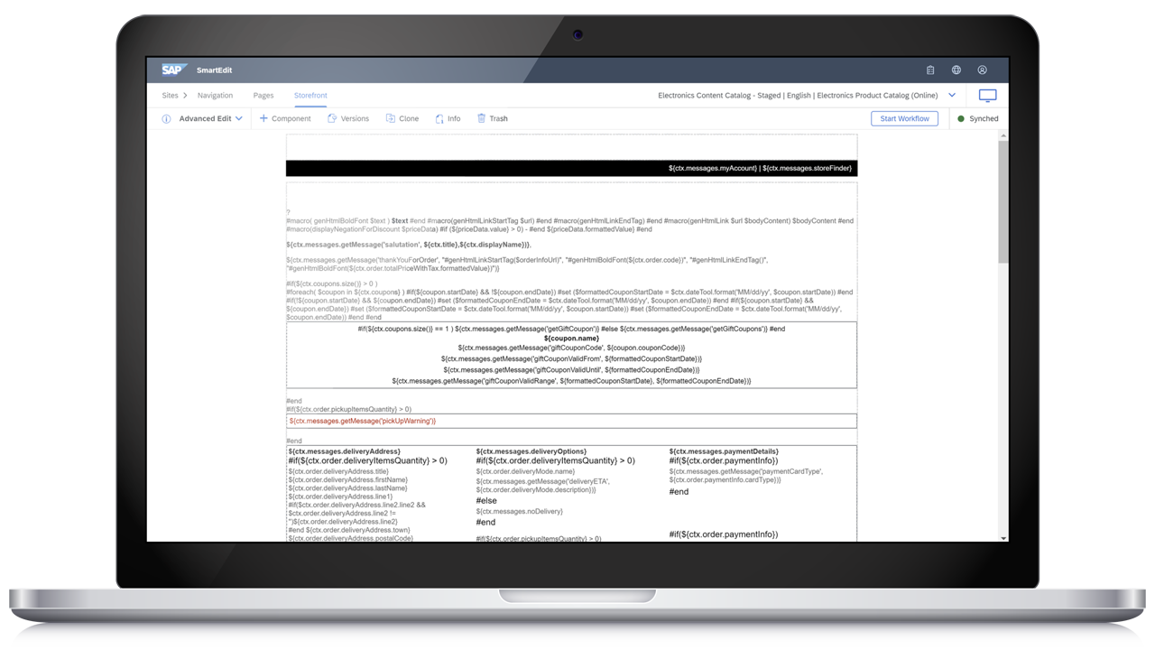 SAP Hybris Commerce 1905 Release - SmartEdit - Transactional email support