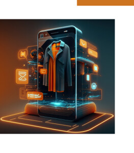 Futuristic online shopping technology digital payment from mobil